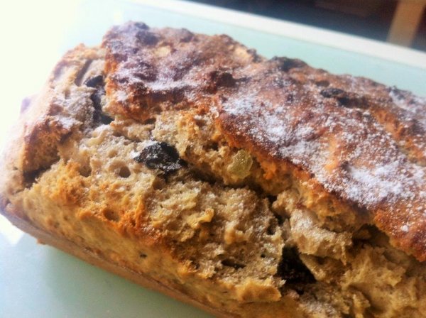 Banános-csokis-áfonyás gyümölcskenyér